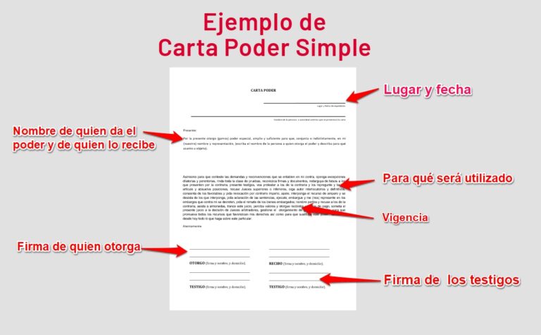 Carta Poder Simple Cómo Hacerla y Ejemplos Descargables